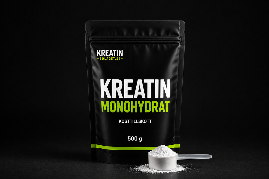 Kreatin monohydrat 500 g från Kreatinbolaget med rent kreatin för styrka och prestation