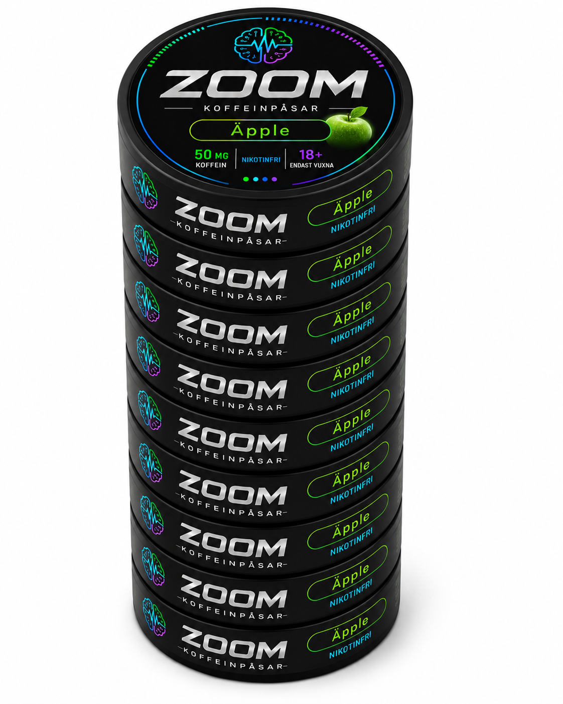 Zoom Energy koffeinpåsar smak Apple i stock
