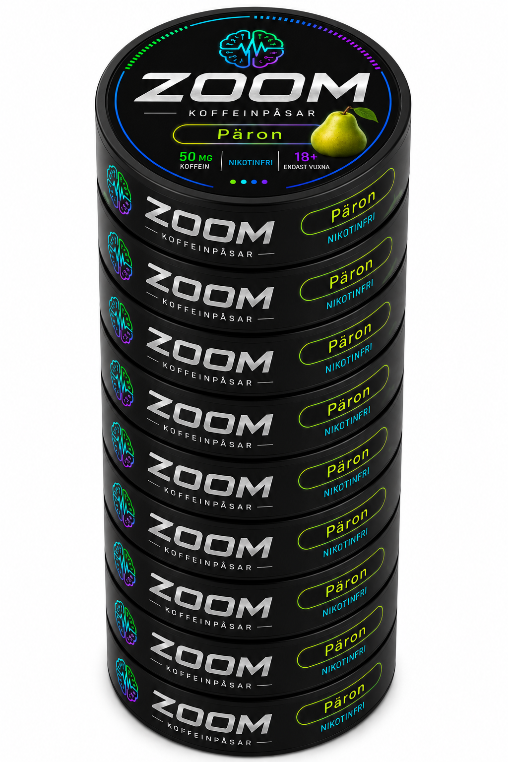 Zoom Energy koffeinpåsar smak Päron i stock